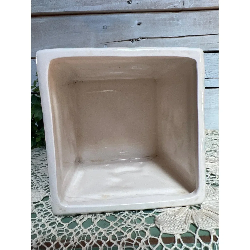 Vintage NAPCO Planter Animals * Square * Baby Pastel MCM